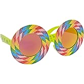Sun-Staches Rainbow Lollipop Sunglasses | Party Attire or Costume Accessory | UV 400 | One Size Fits Most
