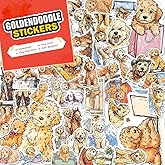 100 PCS Goldendoodle Stickers Pack – Waterproof Dog Decals for Water Bottles, Laptops, Phones, Notebook, Cars – Cool Vibrant Graphics for Golden Doodle Enthusiast