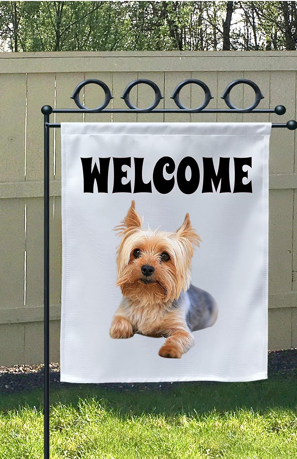 Garden Flag with Yorkie Handmade