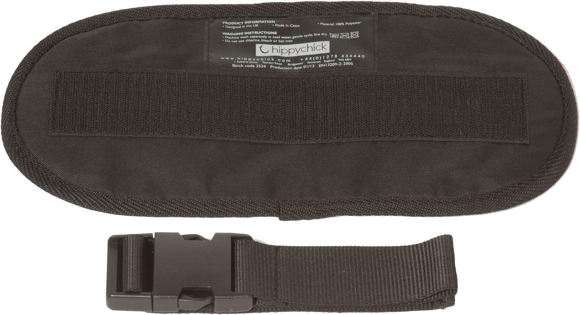 Hippychick Hipseat Extension Belt | Provides Extra 15cm Span for Added Comfort (Black)