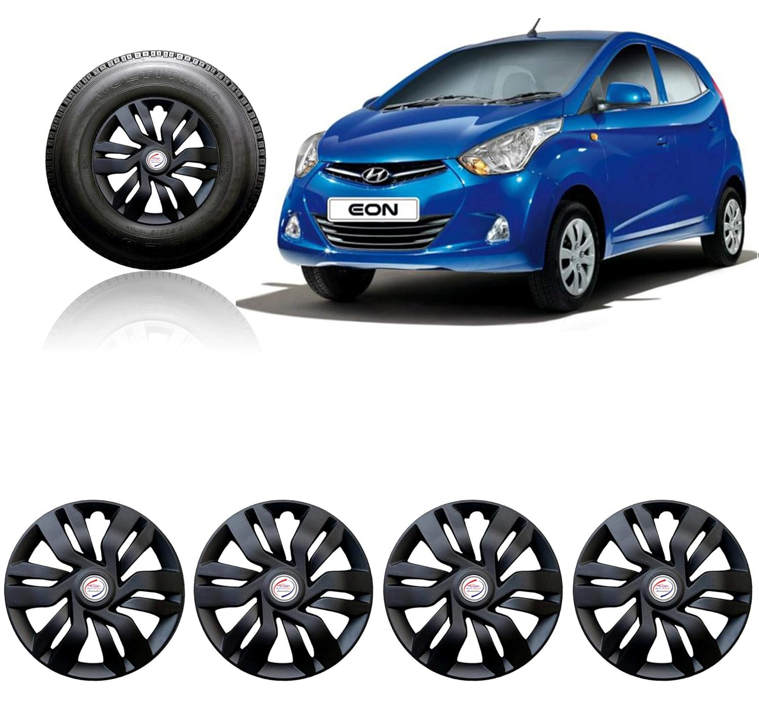 Autopearl Car Wheel Cover Caps 12 Inches Press Type Fitting For