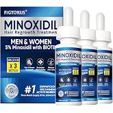 5% Minoxidil Serum for Men &amp; Women, Minoxidil for Men Extra Strength, Minoxidil for Women Hair Growth Serum for Thinning Hair, Helps Reduce Hair Loss &amp; Promote Fuller Thicker Hair (180ml)