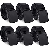 simarro Tactical 6-Pack Nylon Webbing Canvas Belt - Men & Women's Military, Outdoor, Hiking & Casual Belt