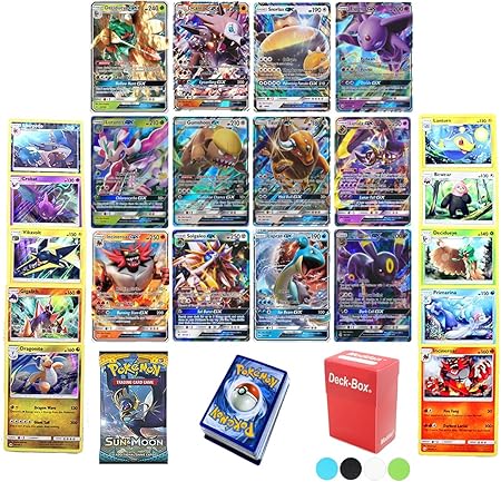 Amazon 英語版 ポケモン Tcg Gxカード1枚入り ブースターパック カード50枚入り エリートトレーナーキット ロットフリーデッキボックス ホロフォイル レアカード コモンカードとアンコモンカード ランダムなおまけ トレカ 通販