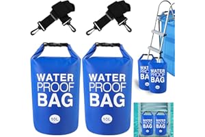 FAIROOTH 2 Pcs Universal Pool Ladder Step Weights 500D PVC Swimming Pool Ladder Weights 10L Waterproof Dry Bag Pool Weight Sand Bags with Heavy-Duty Nylon and Handle Work with Above Ground Pool Steps