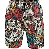 visesunny Men's Novelty Beach Shorts Quick Dry Swimwear Sports Running Swim Board Shorts Bathing Suits with Pockets Summer