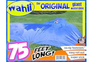 Wahii WaterSlide 75 x 12 - Includes 1 Inflatable Rider, Fastener Kit - World's Biggest Backyard Lawn Water Slide - Classic Since 2009 - Teens and Adult Water Slide