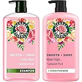 Herbal Essences Shampoo &amp; Conditioner Set, Rose Hips + Passionfruit - Smooth Collection, Paraben-Free, Color-Safe, Shiny Hair with Jojoba &amp; Vitamin E, 29.2 Fl Oz Each, 2-Pack