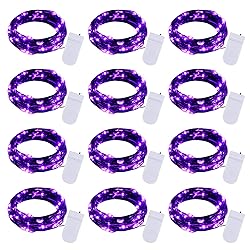 Halloween Purple Fairy String Lights: 12 Pack 7 Ft