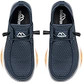 Sosenfer Steel Toe Shoes for Men | Slip Resistant Work Boots with Composite Toe | Lightweight Safety Loafers for Construction & Warehouse | Non-Slip Rubber Outsole