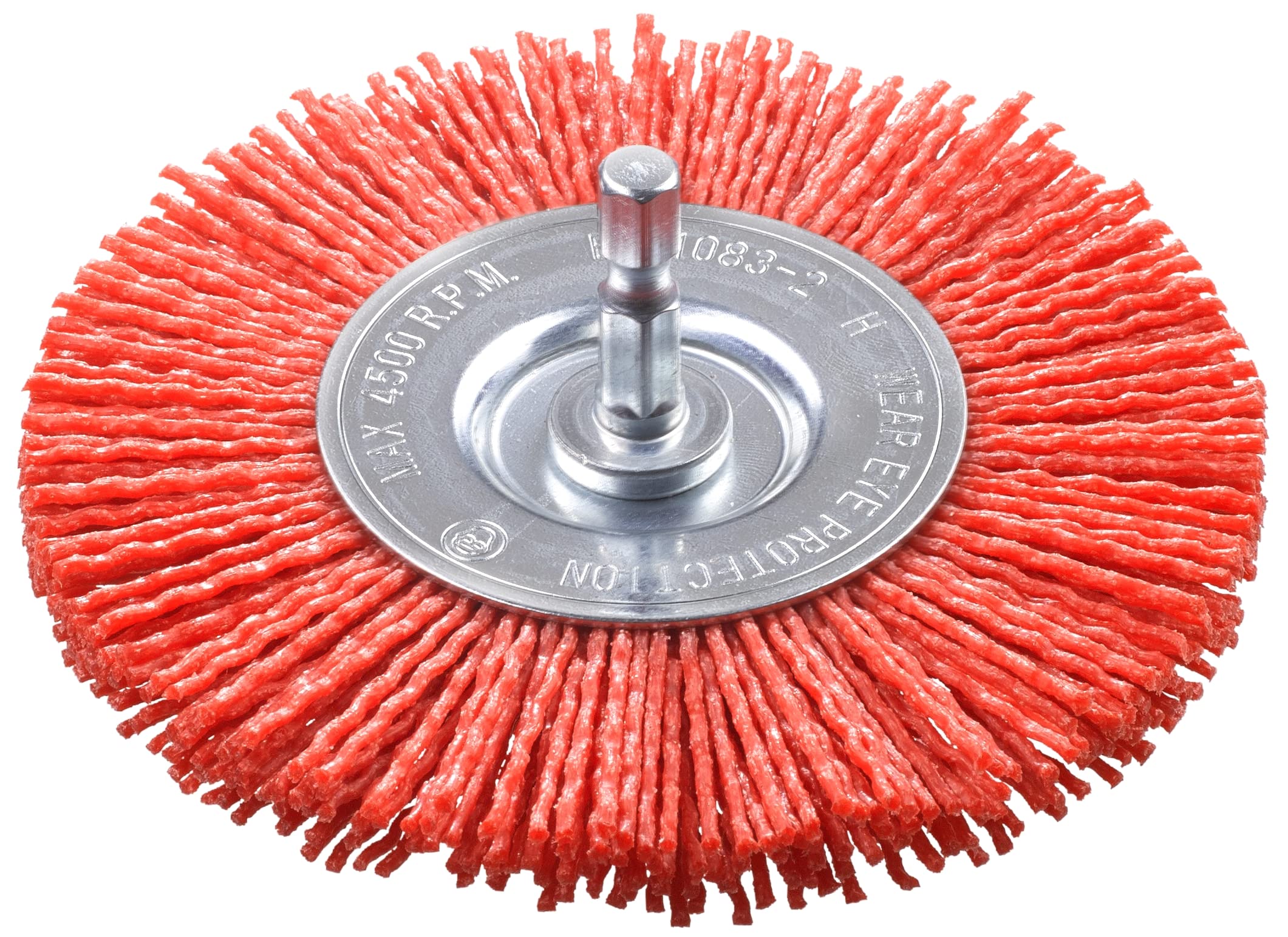 kwb Nylon Disc Brush Set, 100mm, for Wood, Metal, Non-Ferrous Metals, Hex Shank Included