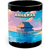 Bahamas Ceramic Coffee Mug 11oz Tropical Island Beaches - Tea Coffee Mug with Comfortable Grip - Unique Fun Gift Cup for Office or Home - Vibrant Long-Lasting Print ID45211
