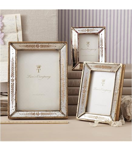 Two's Company 8" X 10" Bone Mosaic Photo Frame
