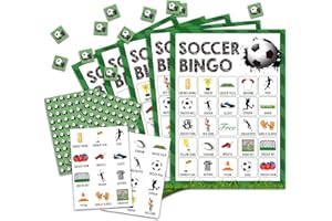 OZTEMETY Soccer Bingo Card Game, Soccer Bingo Game for Adults, Sports Party Supplies, Favors, Soccer Party Decorations, Gift – 24 Players Bingo Game, C05