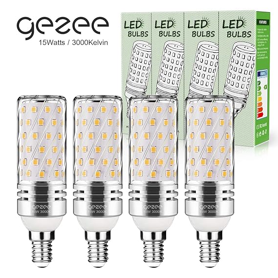 Gezee LED Silber Mais Glühbirnen E14 15W 120W Entspricht Glühbirnen Nicht dimmbar 3000K Warmweiß 1500Lm Kleine Edison-Schraub
