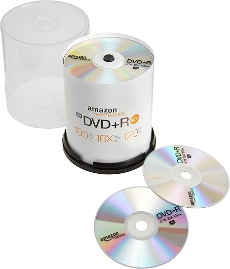 AmazonBasics - Torre de DVD+R de 4,7 GB (16x, 100 unidades): Amazon.es