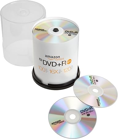 AmazonBasics - Torre de DVD+R de 4,7 GB (16x, 100 unidades): Amazon.es