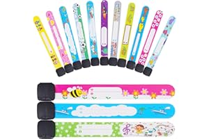 14Pcs Children Safety ID Wristband Waterproof Kids Id Bracelets Reusable Adjustable Child Safety Wristband Identification Bra