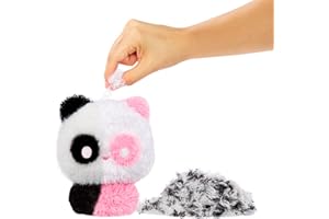 Fluffie Stuffiez Panda Small Collectible Feature Plush - Surprise Reveal Unboxing with Huggable ASMR Fidget DIY Fur Pulling, Ultra Soft Fluff