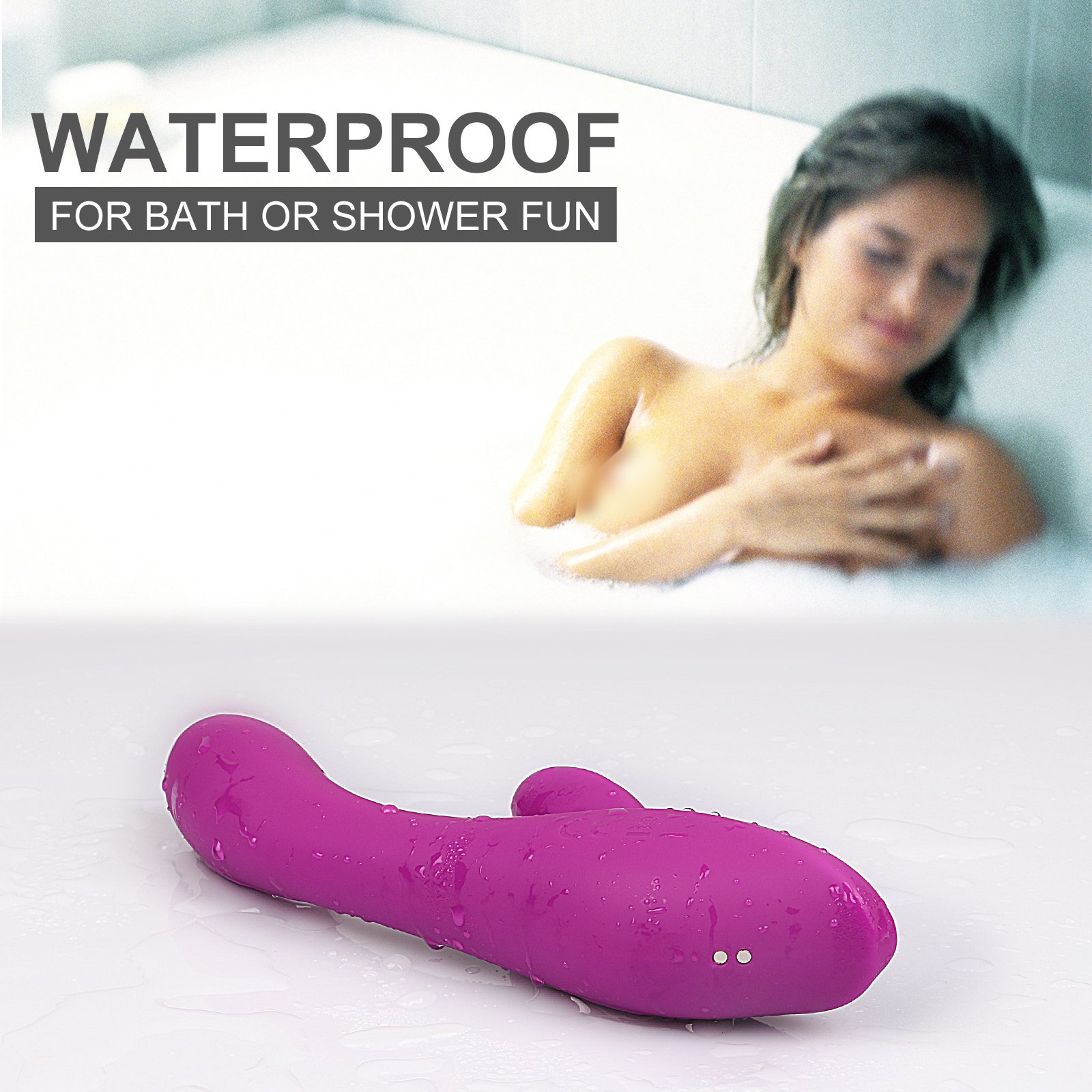 G-Spot Rabbit Vibrator, Clitoral Stimulator Waterproof Rechargeable Powerful Vibrating Dildo with 10 Vibration Modes Adult Sex Toys for Women Vagina Clitoris Stimulation(Purple)