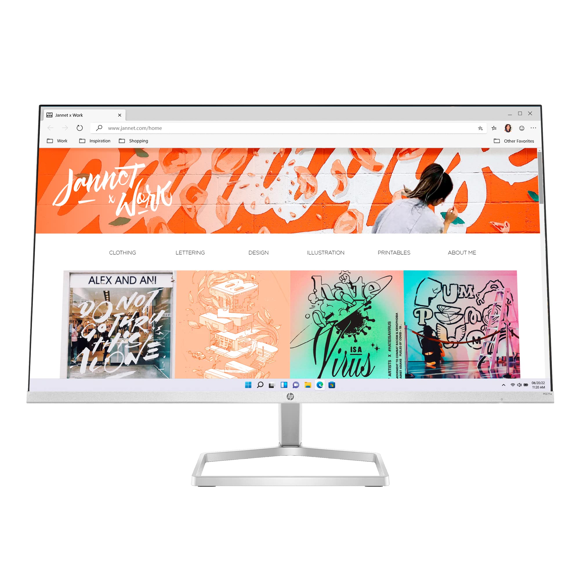 HP 27-inch FHD Monitor with AMD FreeSync Technology (2021 Model, M27fw) Image