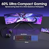 KOORUI 60% Mechanical Gaming Keyboard 69 Keys Blue Switch RGB Backlit view 5