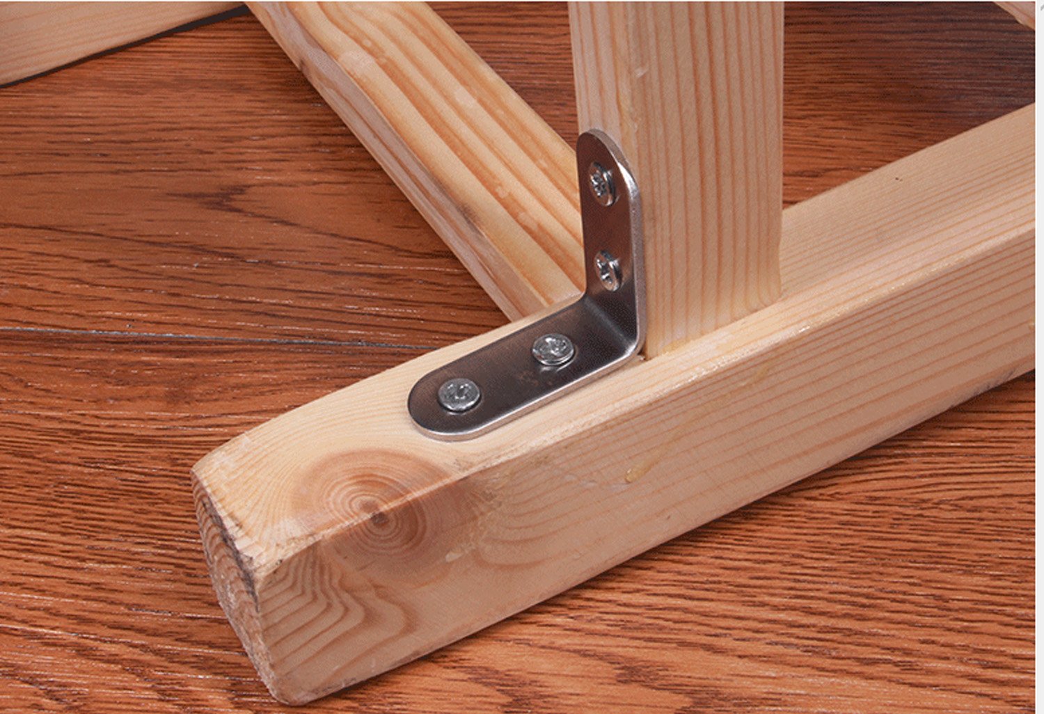 SANSUM 20pcs Corner Brace Bracket 1.6 inch Stainless Steel Brace Corner Steel Joint Right Angle Bracket Fastener with Screws