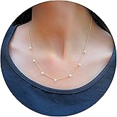 Pearl Necklaces for Women - Chunky & Dainty Real Freshwater Pearl Necklace with 18K Gold Vermeil Necklace for Women - Exquisite and Unique Gold Pearls Necklace Birthday Gifts for Women Mom