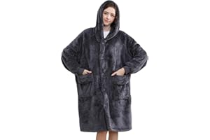 NIMOJIRO Wearable Blanket Winter Oversized Sweatshirt Hoodie With Huge Pockets, Comfortable Suitable for Adult Women Men