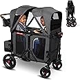 Radio Flyer Voya XT Stroller Wagon, 2 Seater Wagon Stroller for Kids, Baby Stroller Wagon