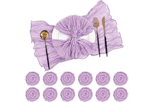 Gauze Cheesecloth Napkins Set of 42, 20 x 20 Inch Rustic Boho Dinner Napkins Wrinkled Rustic Linen Napkins Decorative Table N