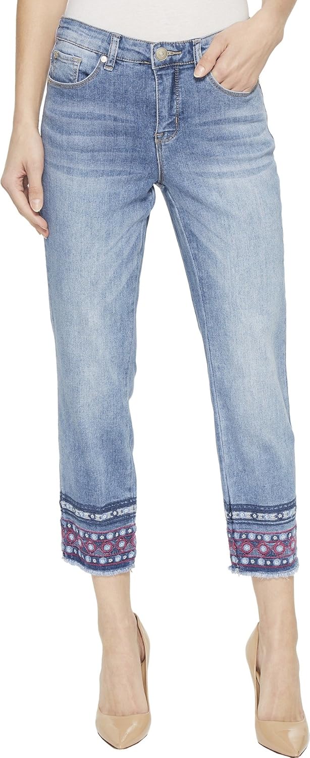 lightweight denim capris