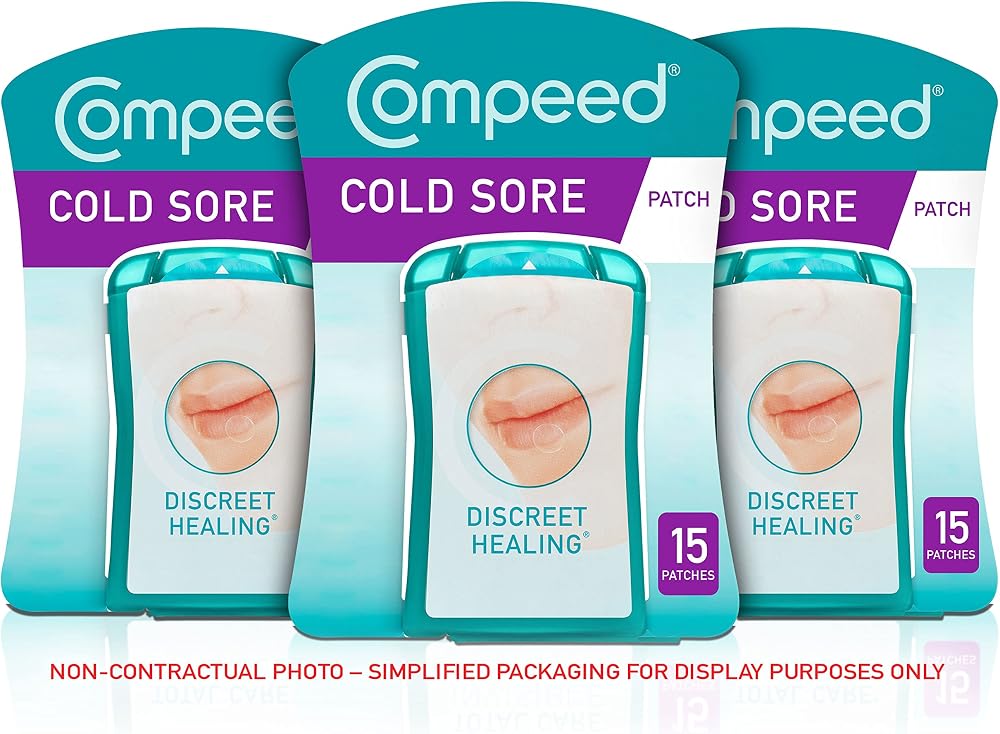 Compeed Cold Sore Healing Patches, 45 Discreet Hydrocolloid Gel Patches