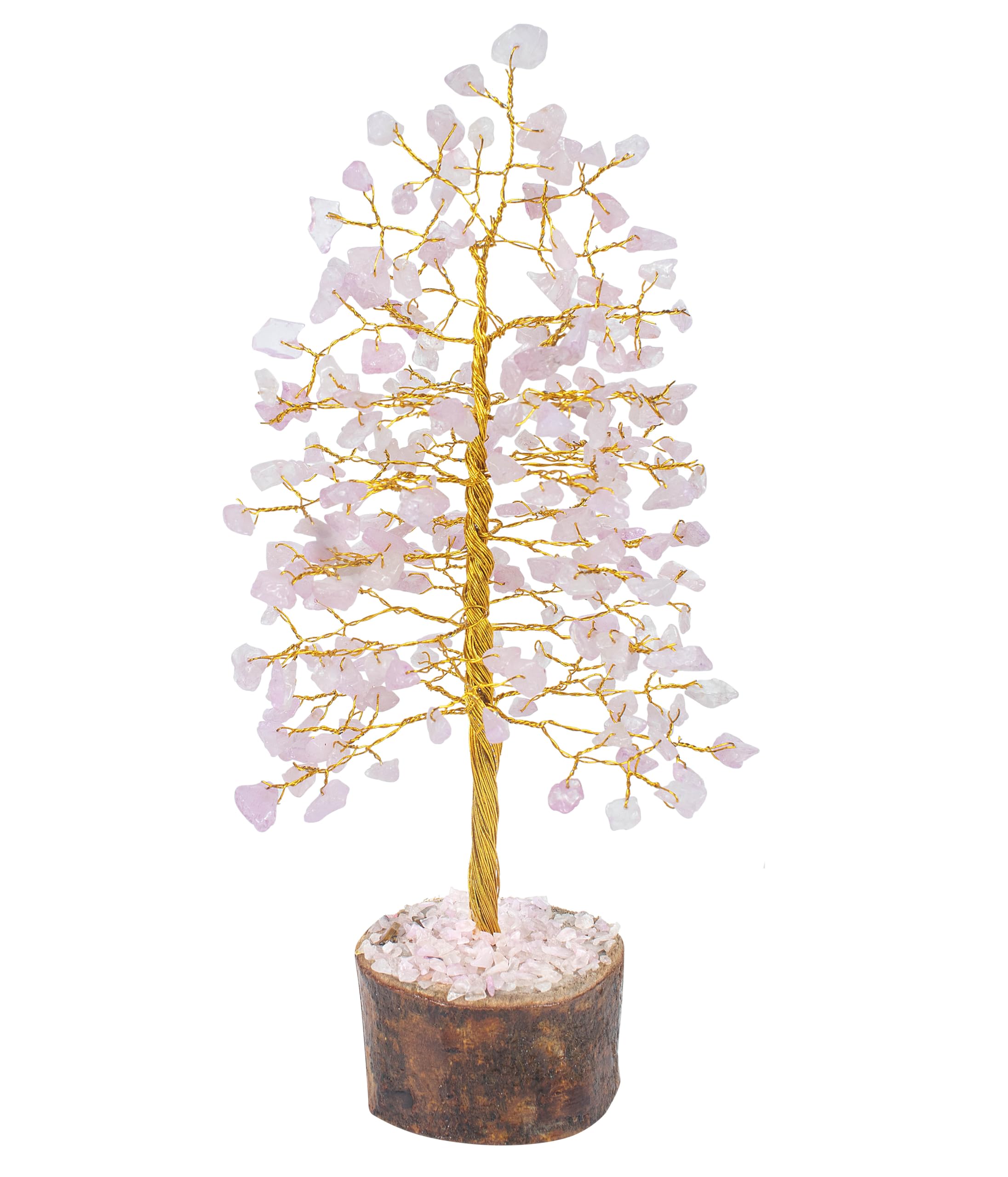 "Rose quartz Healing Crystal Tree Bonsai, Desk Decor for Women Pink Room & Office Decor Spiritual Gift Meditation Crystals for Home room decor cute housewarming gifts for women Mum Birthday - 10"""