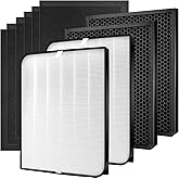 3500 Replacement Filters Compatible with Air Doctor 3000/3500 Serie Air Purifier, fits Model 3000 3500 3500i, 2 Efficiency Filter + 2 VOCs Filter + 6 Pre-Filters, Compare to ADF3001 ADF3002 ADF3003