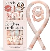 Kitsch Satin Heatless Curling Set Sunset Tie Dye - Overnight No-Heat Rods