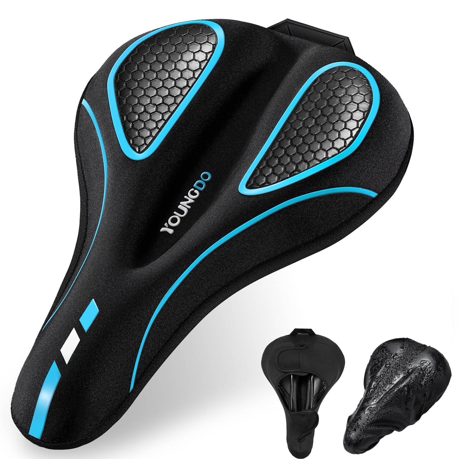 YOUNGDO Bike Seat Cover, Gel Bicycle Seat Cover, Soft and Comfortable Bike Seat Cover, Waterproof and Dustproof Bicycle Seat Cover, for Narrow Wide Bicycle Seats — image 1