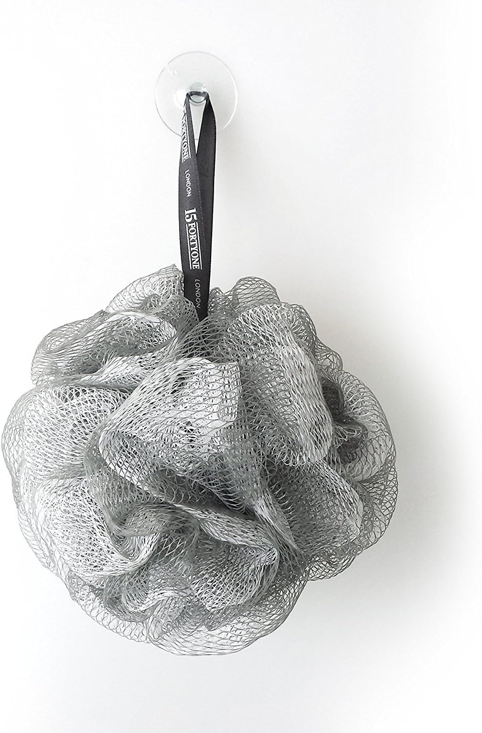 1541 London Exfoliating Bath & Shower Body Puff/Scrunchie/Buffer - TWIN PACK (Silver Grey), 2 count (Pack of 1) - Image 3