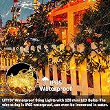 LITYBY 120 LED Warm White Fairy Lights 15 Meter Plug in Waterproof Outdoor view 4