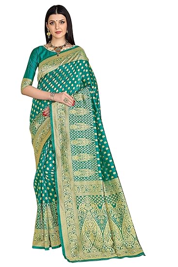 Women�s Silk Blend Banarasi Saree (Banarasi_Saree112)