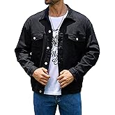 Bindefon Denim Jackets for Men Trucker Jean Jacket Unlined Coats Spring Fall Outfits