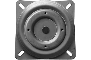 chairpartsonline Replacement Bar Stool Swivel - 6.75" Square w/Round Bottom Plate - Pitched/Angled Profile - Made in The USA - S5446