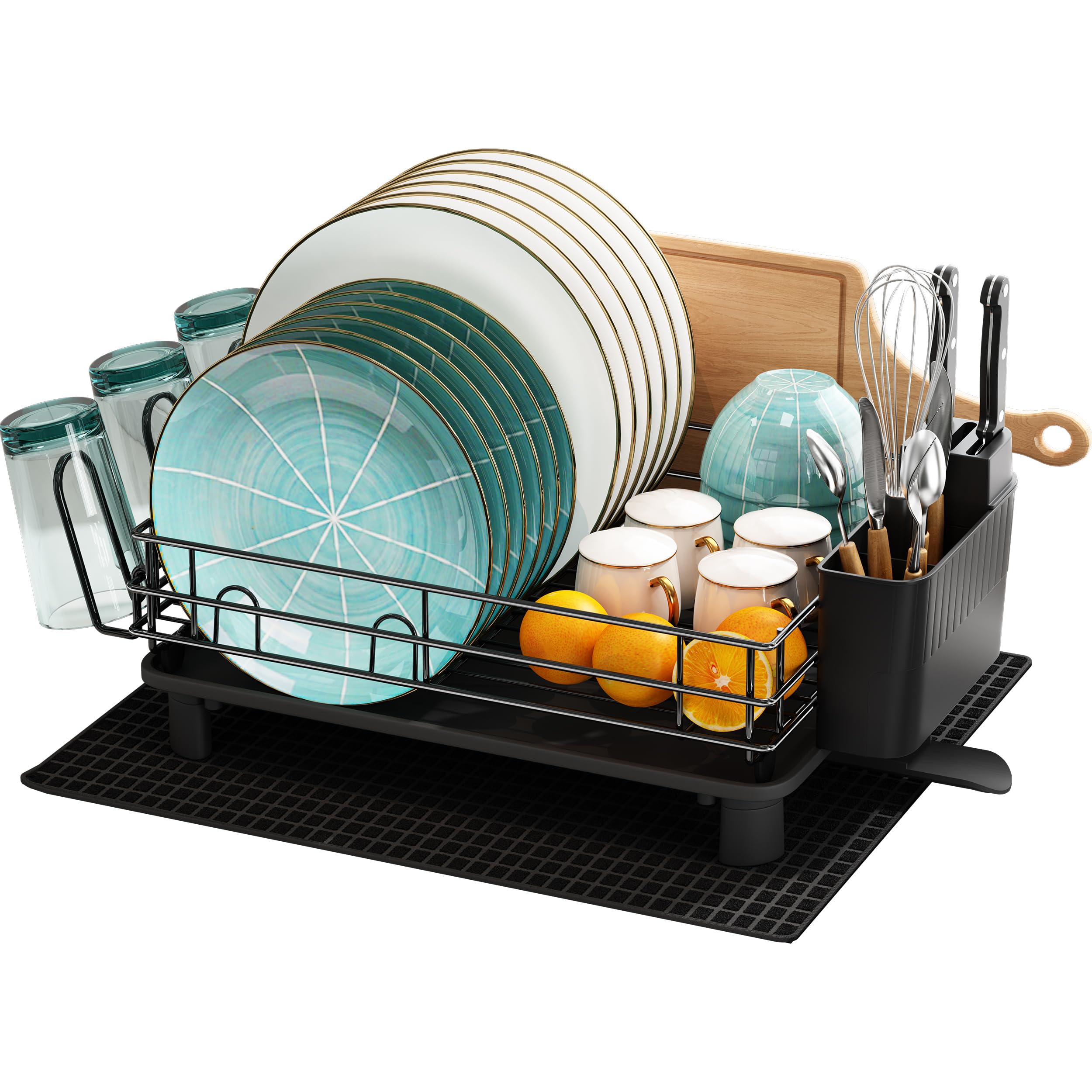 MAJALiS Dish Drying Racks for Kitchen Counter with Automatic Drainage ...