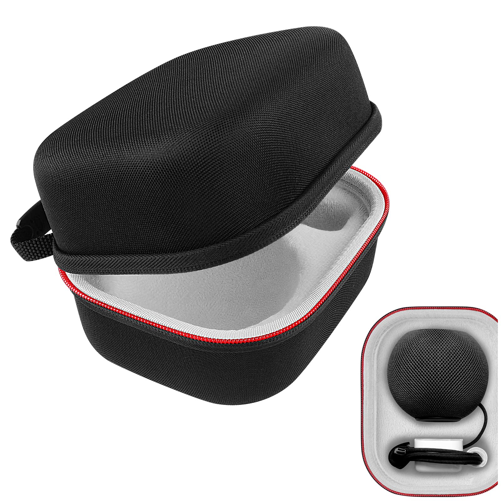 Geekria Hard Shell Speaker Case Compatible with Apple HomePod Mini, Replacement Portable Speakers Travel Carrying Bag (Black)