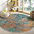 Lahome Modern Abstract Round Rug - 4Ft Colorful Rugs for Entryway Small Bathroom Rugs Washable Circle Mat, Contemporary Indoor Floor Accent Bath Carpet for Kitchen Bedroom Family Room Decor