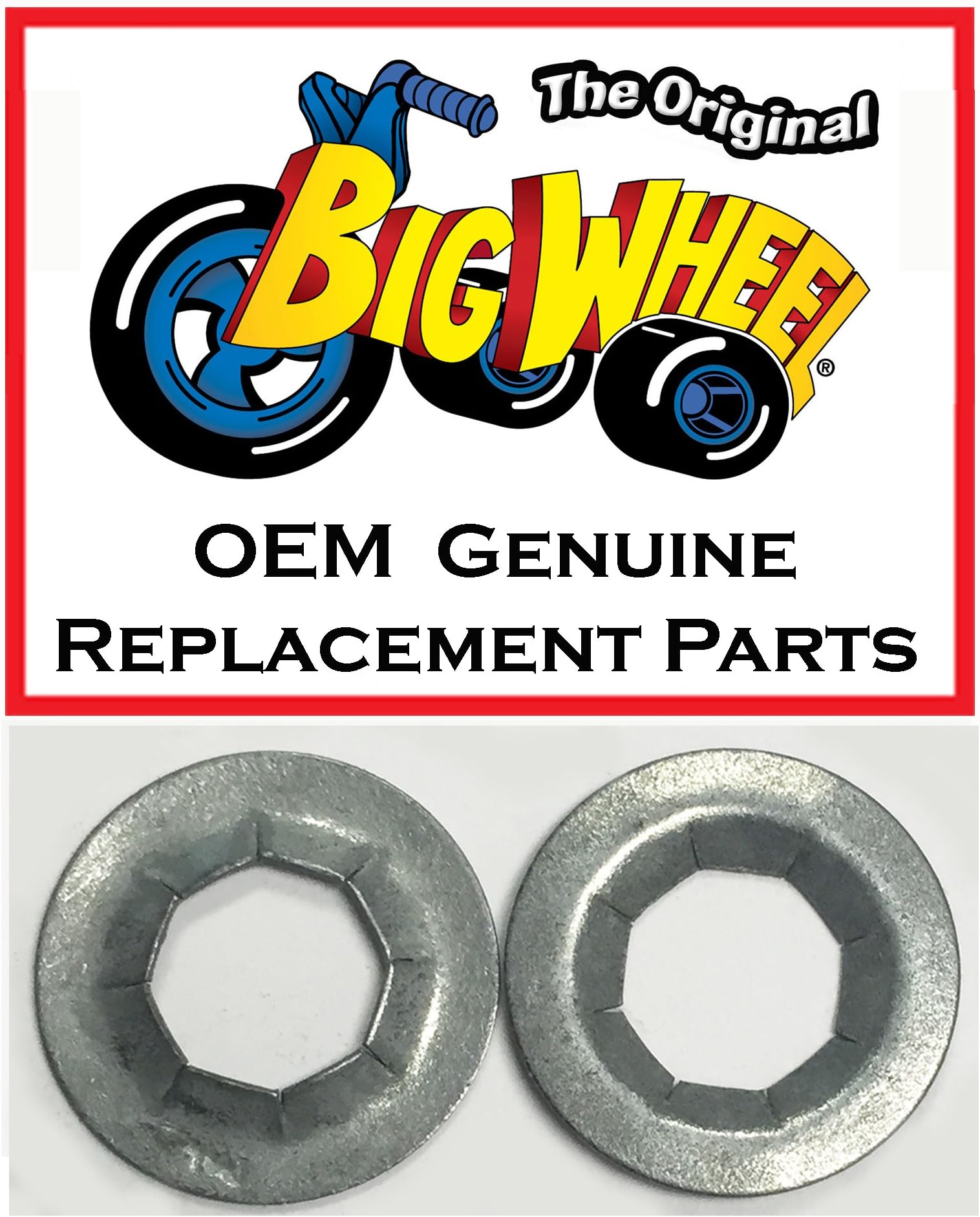 The Original 16" Big Wheel Spin-Out Racer, Genuine Replacement Parts, Pair of Pedal WASHERS