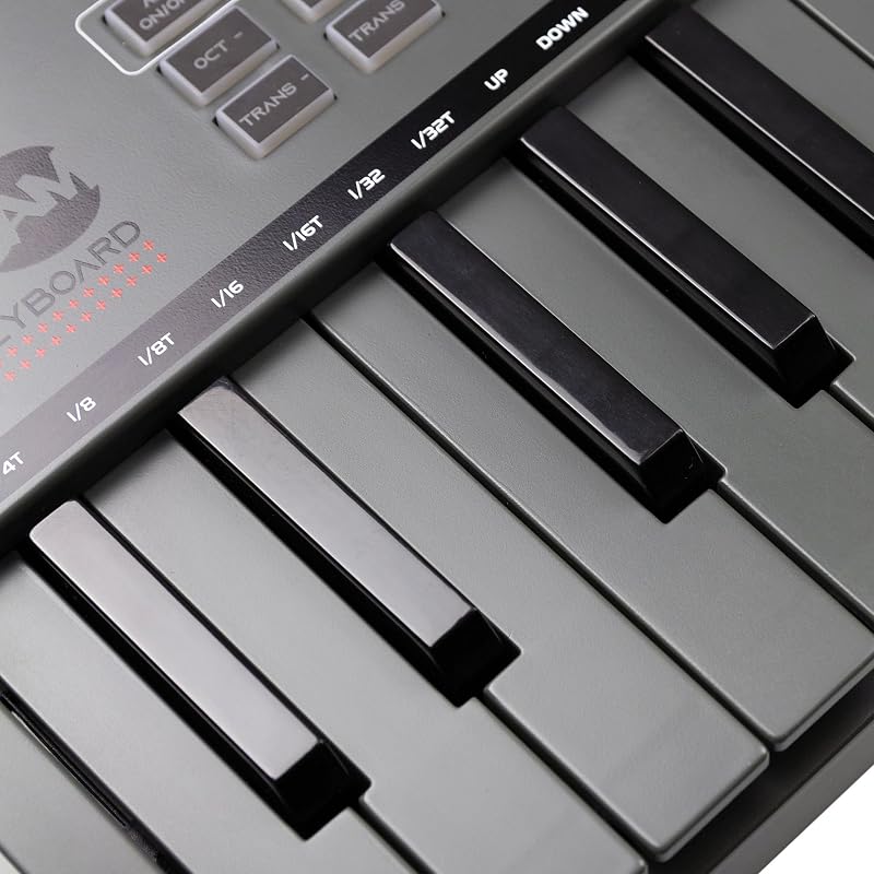 Go 25 Key USB & Bluetooth MIDI Keyboard Controller con 8 Drum Pad Retroilluminati, 8 Manopole