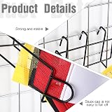 Yaocom 8 Pcs Gridwall Hat Display Rack Metal Wire Retail Shelves Black view 4