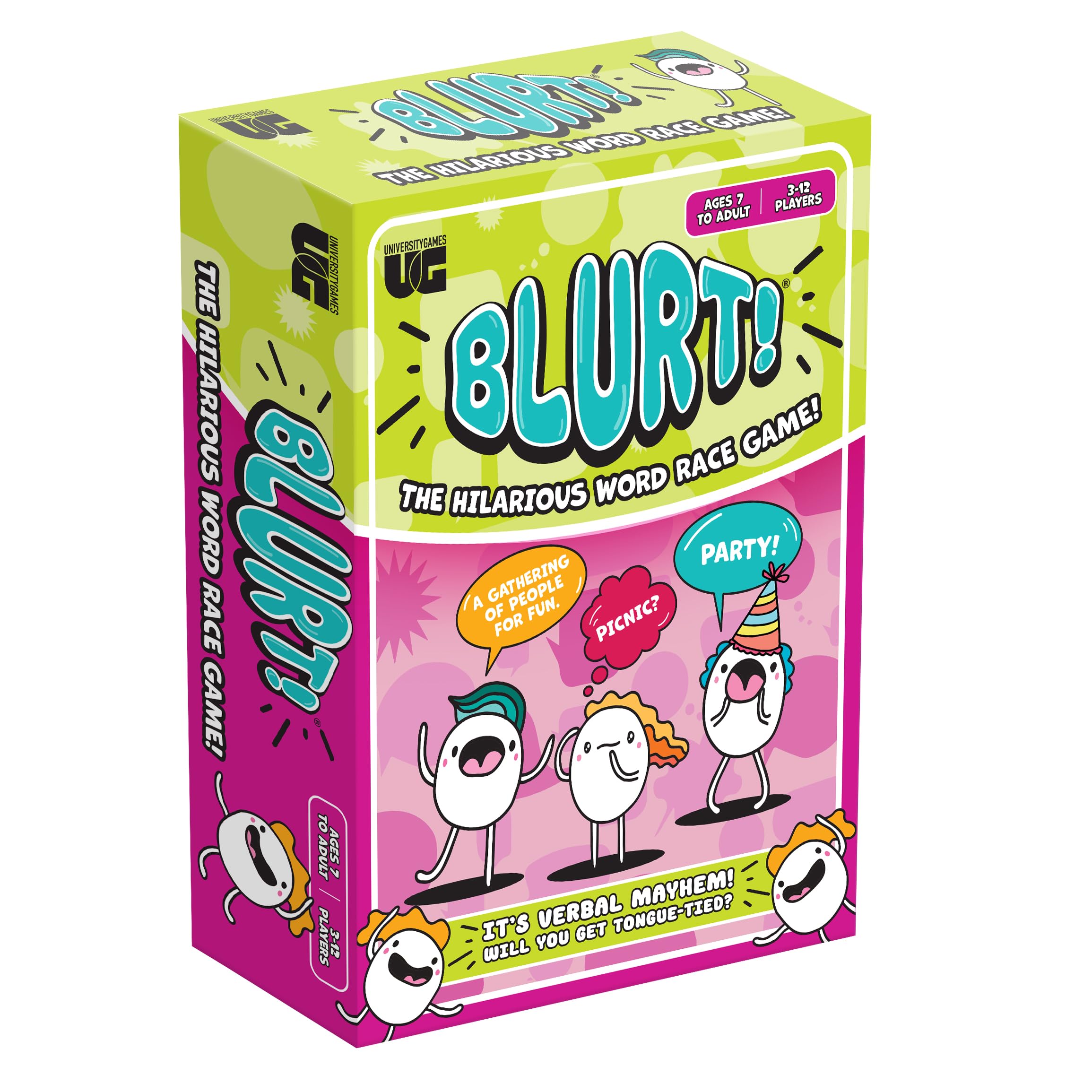 University Games Blurt Board Game, Blue and Colorful