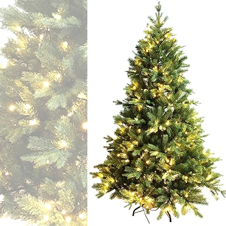 MACOShopde by MACO Möbel Künstlicher Weihnachtsbaum 180 cm hoch mit LED Beleuchtung Spritzguss - Plastik Tannenbaum mit 1345 Zweigen